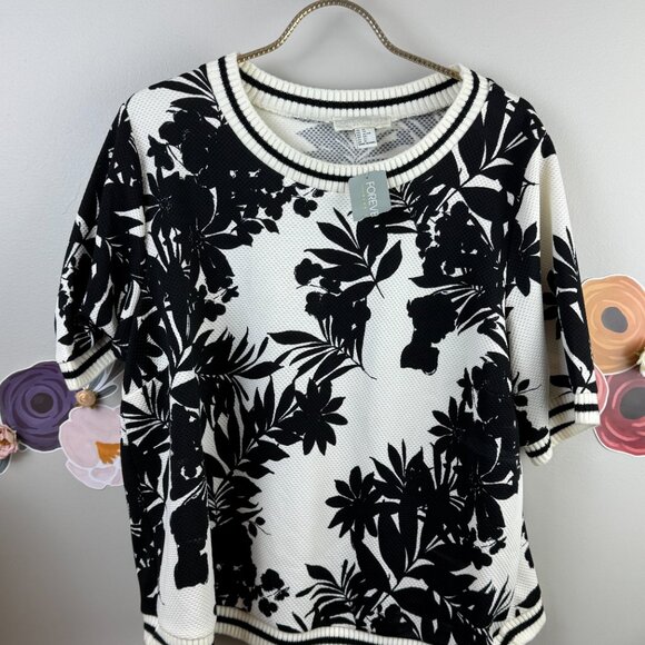 Forever21+ Floral Cropped Tee - Size - XL - Picture 5 of 5